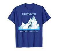 Antarctica Seal I Survived The Drake Passage T-Shirt, Men, Royal Blue, Large