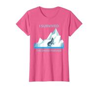 Antarctica Seal I Survived The Drake Passage T-Shirt, Women, Pink Heather, Medium