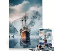 Antartica And Ship Ice 1000 Pieces Puzzles for Adults Strong Logic Tight Connection Joyful Challenge Thoughtful Gift (38x26cm)