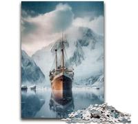 Antartica And Ship Ice Adult Jigsaws 1000 Pieces Difficult, Family Fun Games Fun at Home Activities, Birthday Present, Travel Gifts 1000pcs(50x75cm)