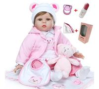 antboat Cute 22 Inch 55cm Reborn Dolls Baby Girls Soft Silicone Vinyl Real Life Handmade Newborn Reborn Baby Toddler Baby Toys Best Xmas Gifts Reborn Babies