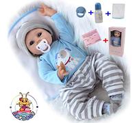 antboat Reborn Baby Dolls Boys 22inch 55cm Pretty Soft Silicone Vinyl Real Life Newborn Baby Toys Handmade Reborn Baby Toddler Birthday Present