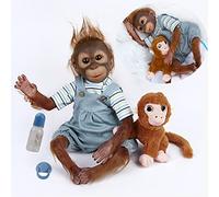 antboat Reborn Monkey Dolls 21 inch 52cm Soft Vinyl Silicone Realistic Baby Reborn Dolls Lifelike Monkey Newborn Reborn dolls Boy