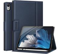 Antbox Case for iPad (A16) 11th (11'')/ 10th Generation (10.9'') High Grade Skin-Touch Vegan Leather with Built-in Pencil Holder Auto Sleep/Wake Function (Navy)