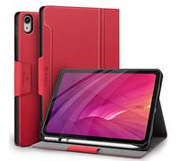 Antbox Case for iPad (A16) 11th Generation 11'' 2025/ iPad 10th Generation 10.9'' 2022 with Built-in Pencil Holder Auto Sleep/Wake Function PU Leather Smart Cover (Red)