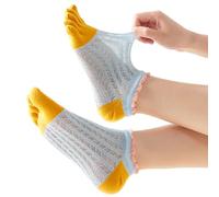Antcher Women Toe Socks Cotton Five Finger Sport Running Socks Low Cut Ankle Socks for Girls Women, 5 Pairs
