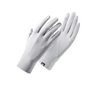 Antcher Women UV Sun Protection Gloves Ice Silk Sunblock Fingerless Gloves Full Finger Touchscreen Non Slip Gloves Hiking Cycling Gloves for Golf Driving Fishing (Gray)