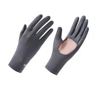 Antcher Women UV Sun Protection Gloves Ice Silk Sunblock Full Finger Touchscreen Non Slip Gloves Hiking Cycling Gloves for Golf Driving Fishing (Deep gray)