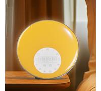 ANTDALIS - Noise sound machine with sunrise alarm clock, dual alarms, FM radio, snooze, 26 white noise sounds, 8 color night light, 4 sleep timers, gift