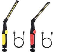 AntDau71-2 LED Work Lamps Professional Portable Magnetic Rechargeable Flashlight for Workshop Foldable Rechargeable Work Light with Base Lamps Hiking Inspection Outdoor Camping