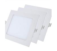 AntDau71 -3 x LED Downlights Recessed Square Cool White Light 6500 K Integrated LED Ultra-thin Ceiling Lights Indoor Lighting Ceiling Lamp Recessed Drywall (18 Watt (22 x 22 cm))