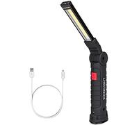 AntDau71 - USB Rechargeable LED Inspection Lamps Work Folding Flashlight with Magnetic Clip and Hook for Car/Camping/Home and Emergency Use [Energy Efficiency Class A++] COB