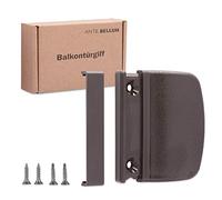 Ante bellum Balcony Door Handle - Versatile Door Handle for Balcony, Patio and Fly Screen Doors, Patio Door, Handle Including Screws, Easy Assembly No Drilling (Brown RAL8019)