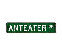 Anteater, Anteater Gift, Anteater Tin Sign insectivour, Sign for Zoo Enclosure, Anteater Lover Street Sign Vintage Rustic Retro 4x16 inch Tin Sign