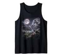 Anteater Howling At Moon Jungle Night Sky Tank Top
