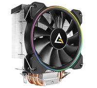 Antec A400 RGB Intel AMD CPU Cooler 120mm 77CFM PWM 1800RPM 4-Pin RGB LED Fan