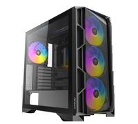 Antec AX-1000 E-ATX Mid Tower Tempered Glass Gaming Case ATX - Black - 4 ARGB Fans
