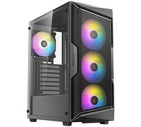 ANTEC AX Series AX61 Elite, High-Airflow Mesh Front Panel, 4 x 120mm ARGB Fans Included, Tempered Glass Side Panels, Up to 8 Fans Simultaneously, Mid-Tower ATX Gaming Case