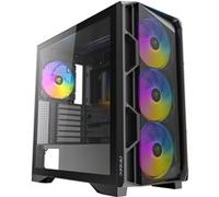Antec AX1000 ARGB Mid-Tower Gaming PC Case, Full Mesh Front, Tempered Glass, Steel/Plastic, 4 x 120mm ARGB Fans, E-ATX
