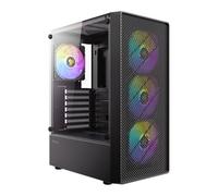 Antec AX26 RGB Elite, Black, Mid-Tower, Tempered Glass Window, 4 x 120mm FRGB Fa