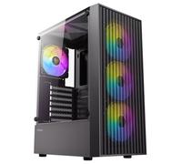 Antec AX27 RGB Elite ATX Mid-Tower Gaming PC Case - Black - 4 RGB Fans