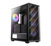 Antec AX85 ARGB, Black, Mid-Tower, Tempered Glass Window, 4 x 120mm ARGB Fans, U