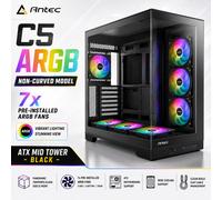 ️ Antec C5 ARGB ATX Mid Tower Gaming PC Case - Black | 7x Pre-Installed
