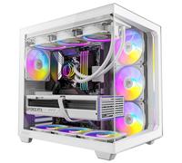 Antec C5 ARGB White, 7 x 120mm ARGB PWM Fans Included, Up to 10 Fans Simultaneously, Type-C 3.2 Gen 2 Port, Seamless Tempered Glass Front & Side Panels, 360mm Radiator Support, Mid-Tower ATX PC Case