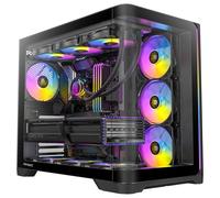 Antec C5 Curve ARGB, 4 x 120mm ARGB PWM Fans Included, Up to 10 Fans Simultaneously, Type-C 3.2 Gen 2 Port, Curved Tempered Glass Front & Side Panels, 360mm Radiator Support, Mid-Tower ATX PC Case