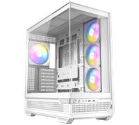 Antec C7 ARGB Mid Tower Tempered Glass PC Gaming Case - White, 3x 120mm & 1x 140mm ARGB Fans, USB 3.2 Gen2, EATX/ATX/mATX/mITX Support - Black
