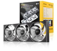 Antec Connect 120 Reverse ARGB Interlockable/Set of 3/Black/Reverse 12cm Fan for Desktop, Laptop