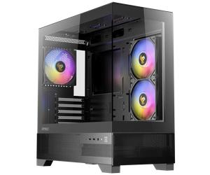 Antec CX500M RGB MATX Gaming Case, Tempered Glass, 3 ARGB Fans - Black