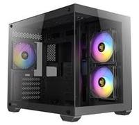 Antec CX600M ARGB Mini-Tower PC Gaming Case, 270 Full-View Tempered Glass, 3x 120mm ARGB LED Fans, USB 3.0, Dust Filters