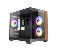 Antec CX600M Wood Gaming Case Glass Side Front Micro-ATX - Black - Wood