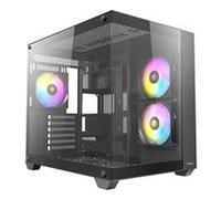 ANTEC CX800 Mid Tower Gaming Case, Black, 270 Full-view tempered glass, 3 x 120mm ARGB reverse fans, 1x USB 2.0 / 1x USB 3.0, ATX, Micro ATX