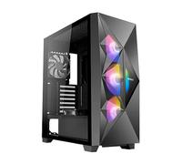 Antec DF800 FLUX Gaming Case w/Glass Window, ATX, 5 x Fans (3 Front ARGB), Geometrical Mesh & Mirror Front, LED Control Button