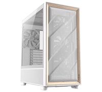Antec FLUX ARGB Gaming Case Glass Side E-ATX Mesh Wood Front - BTF Ready - White