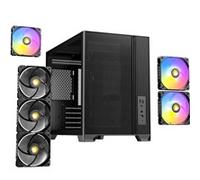 Antec FLUX M Gaming Case Micro ATX Mesh Wood Front - Black - ARGB Fans
