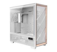 Antec Flux PRO Wood Tempered Glass Full Tower Gaming PC Case - White