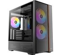 Antec FLUX Rear Mid Tower PC Case - Tempered Glass, Steel/Plastic/Wood, 5 PWM Fans, USB-C, ATX/Micro-ATX/ITX Compatibility