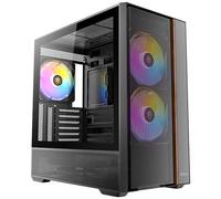 Antec Flux Rear Mid Tower Tempered Glass Black / Wood PC Gaming Case