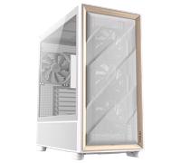 Antec FLUX Mid Tower PC Case - White/Wood