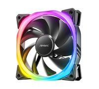 Antec Fusion 12cm PWM ARGB Case Fans x3, Hydraulic Bearing, 16 LEDs, Anti-Vibration, Up to 2000 RPM, Black, ARGB/PWM Controller