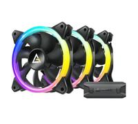 Antec Neon 120 ARGB PWM Case Fan, 3 Pack, Hydro Bearing, 800-1600 RPM, Black