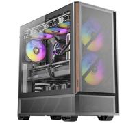 Antec P30 ARGB Mid-Tower Gaming Case High-Airflow Design Tempered Glass Side Panel USB-C 10 Gb/s Pre-Installed ARGB Fans (Black)