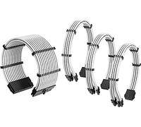 Antec Power Supply Sleeved Cable /24pin ATX /4+4pin EPS /6+2pin PCI-E PSU Extension Cable Kit 30cm Length with Combs, Black Gray(11.8inch/30cm)