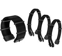 Antec Power Supply Sleeved Cable /24pin ATX /4+4pin EPS /6+2pin PCI-E PSU Extension Cable Kit 30cm Length with Combs, Black(11.8inch/30cm)