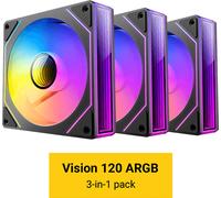 Antec Vision 120mm ARGB 1800Rpm Case Fan -Black - 3 Pack