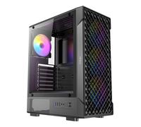 Antec ATX Mid-Tower Case VX-320 ARGB Tempered Glass 4 ARGB Fans Black