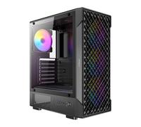 Antec VX320 ARGB, Black, Mid-Tower, Tempered Glass, 4 x 120mm ARGB Fans, USB 3.0